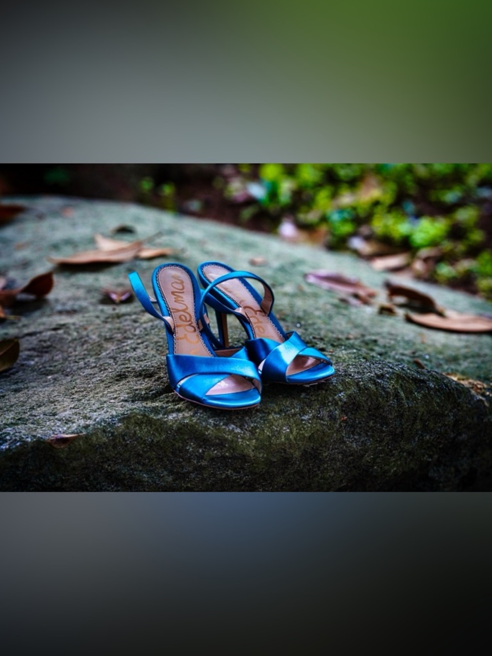 Sam Edelman Blue Satin Strappy Stiletto Sandals - Size 8 - Picture 9 of 10